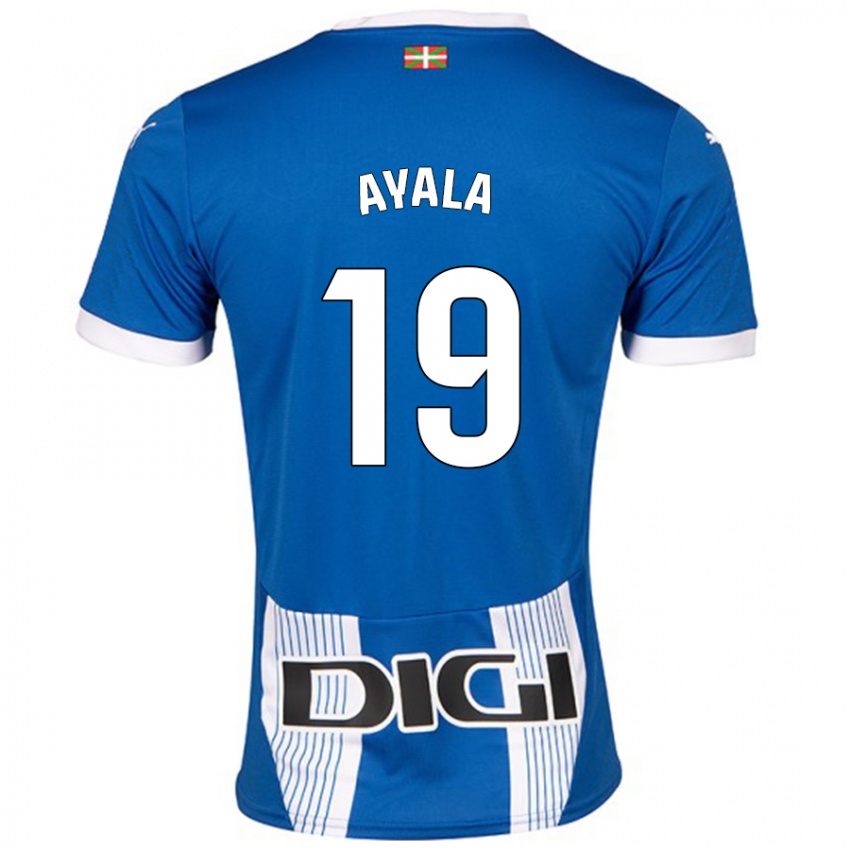 Enfant Maillot Axel Ayala #19 Bleu Tenues Domicile 2024/25 T-Shirt Suisse