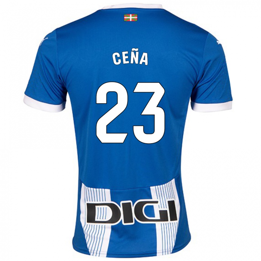 Enfant Maillot Marcos Ceña #23 Bleu Tenues Domicile 2024/25 T-Shirt Suisse