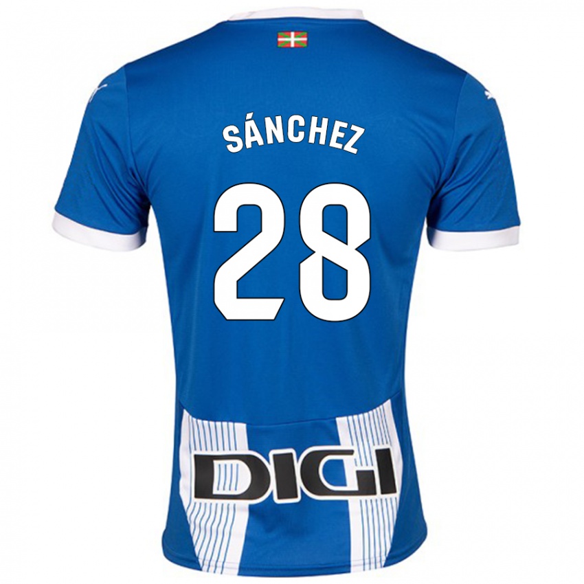 Kinder Ander Sánchez #28 Blau Heimtrikot Trikot 2024/25 T-Shirt Schweiz