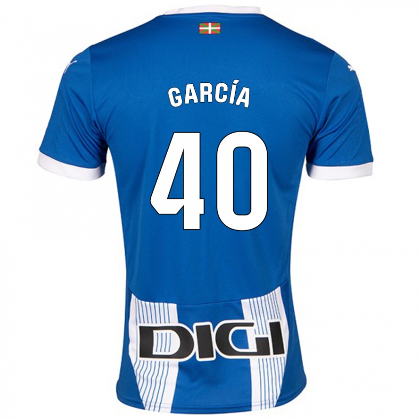 Kinder Álvaro García #40 Blau Heimtrikot Trikot 2024/25 T-Shirt Schweiz