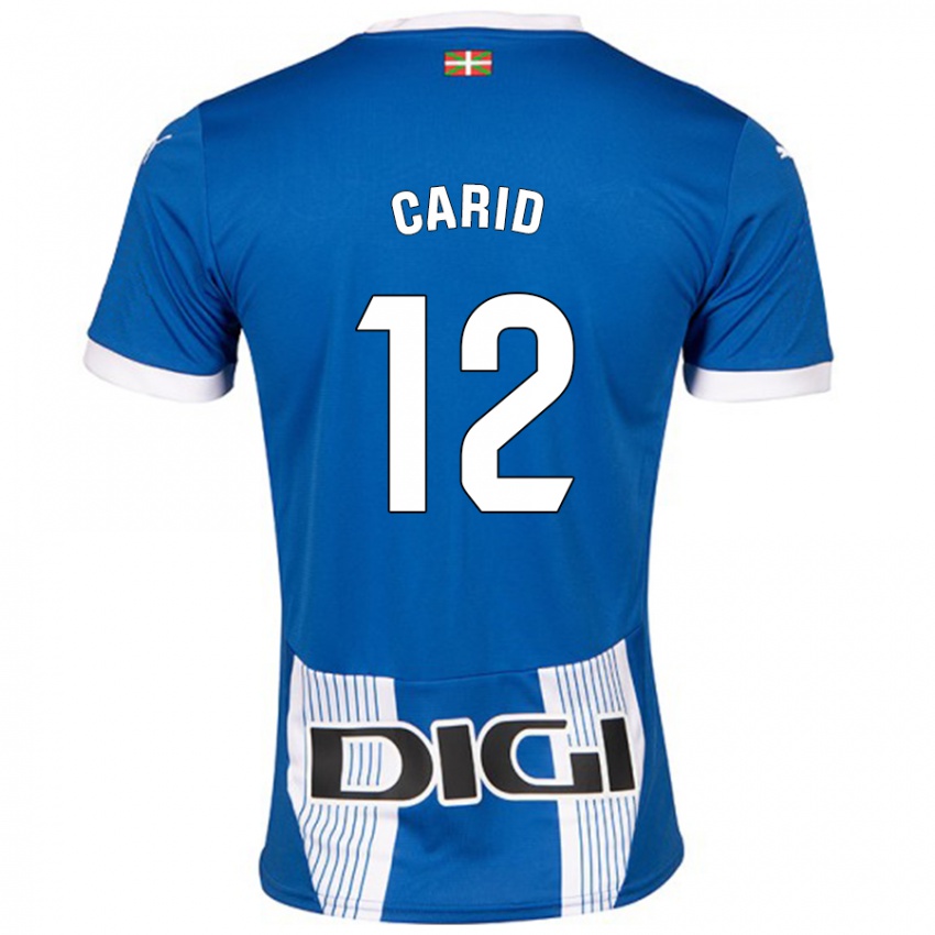 Enfant Maillot Andrea Carid #12 Bleu Tenues Domicile 2024/25 T-Shirt Suisse