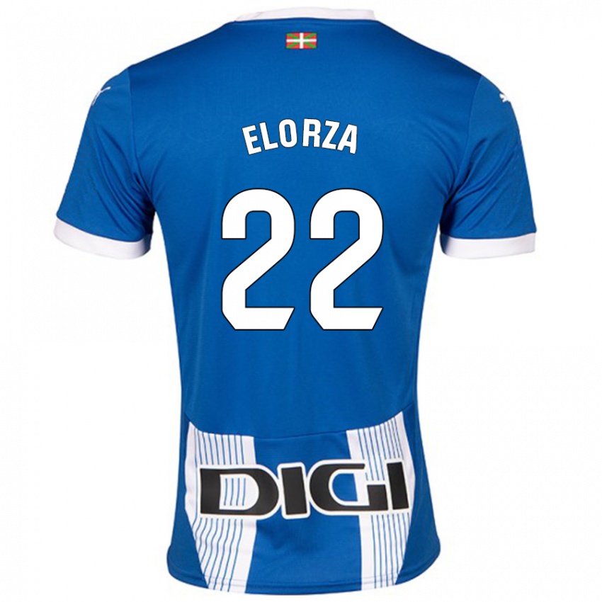 Enfant Maillot Sheila Elorza #22 Bleu Tenues Domicile 2024/25 T-Shirt Suisse