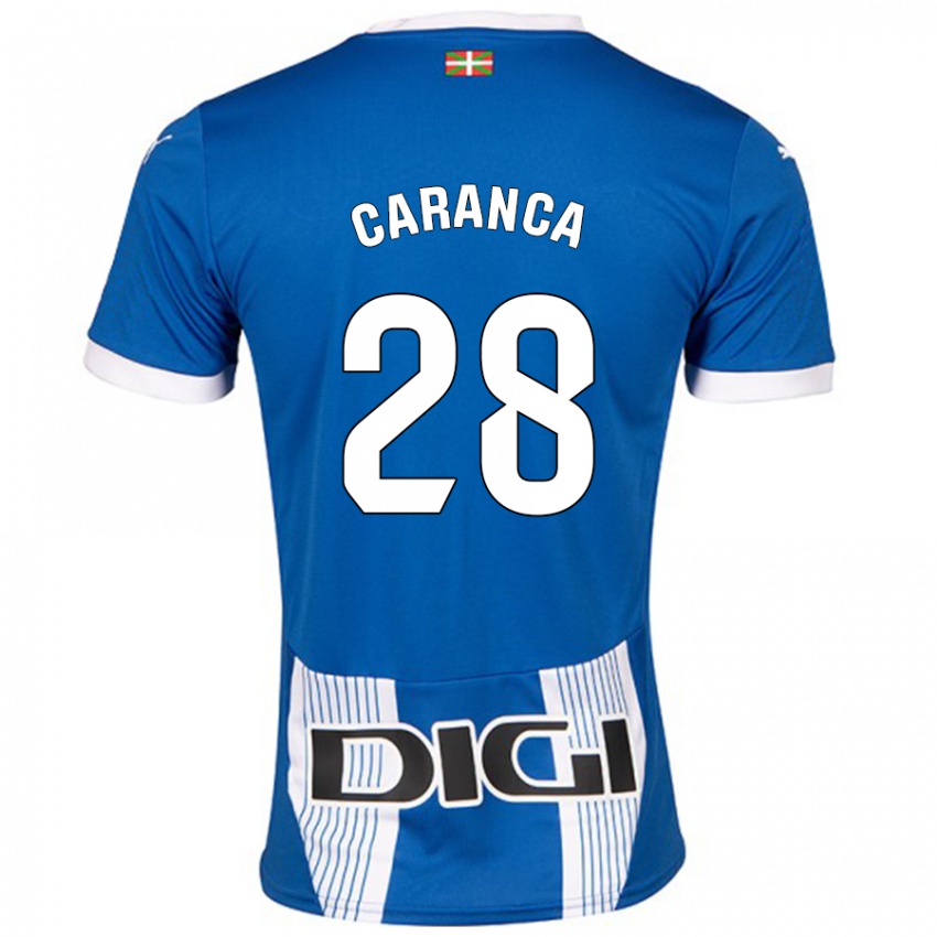 Enfant Maillot Sara Caranca #28 Bleu Tenues Domicile 2024/25 T-Shirt Suisse