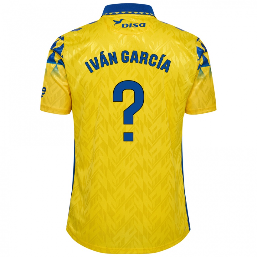 Enfant Maillot Iván García #0 Jaune Bleu Tenues Domicile 2024/25 T-Shirt Suisse