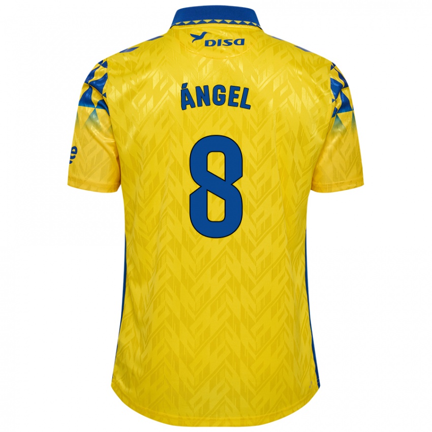 Kinder José Ángel #8 Gelb Blau Heimtrikot Trikot 2024/25 T-Shirt Schweiz