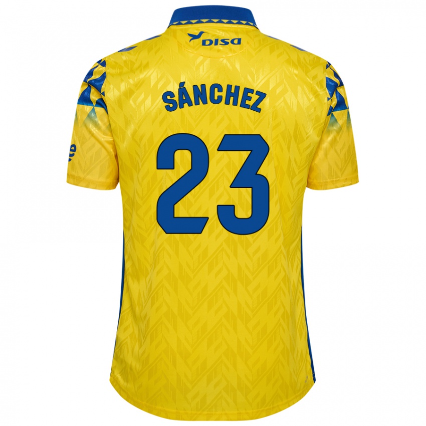 Kinder Omar Sánchez #23 Gelb Blau Heimtrikot Trikot 2024/25 T-Shirt Schweiz