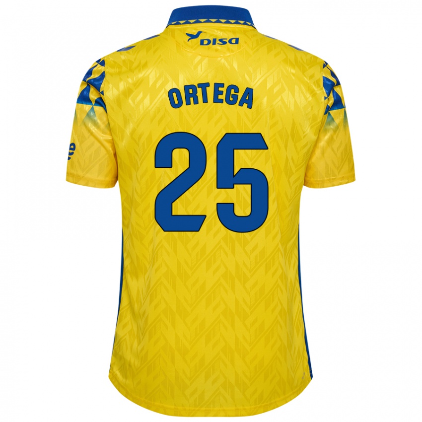 Kinder Edián Ortega #25 Gelb Blau Heimtrikot Trikot 2024/25 T-Shirt Schweiz