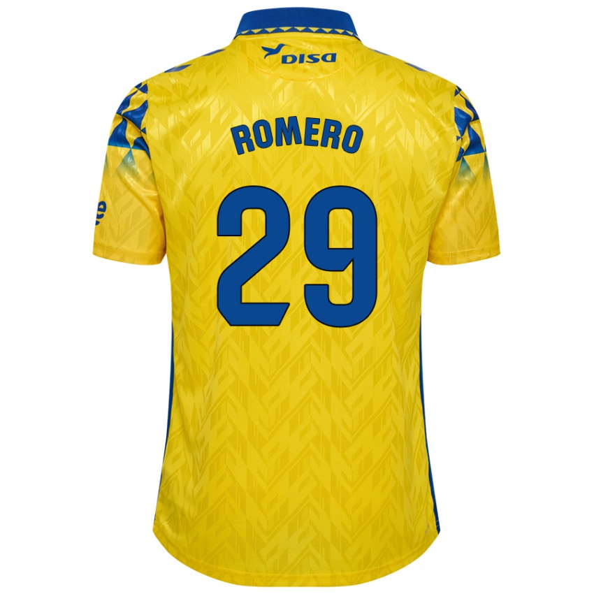 Kinder Elías Romero #29 Gelb Blau Heimtrikot Trikot 2024/25 T-Shirt Schweiz