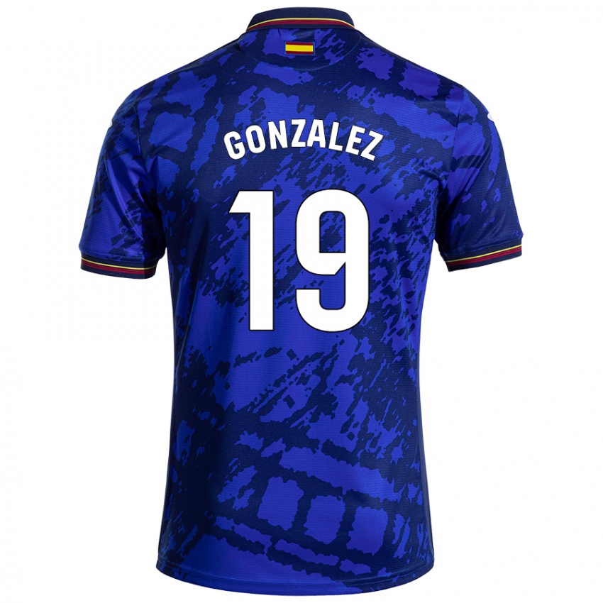 Kinder Peter Gonzalez #19 Dunkleres Blau Heimtrikot Trikot 2024/25 T-Shirt Schweiz