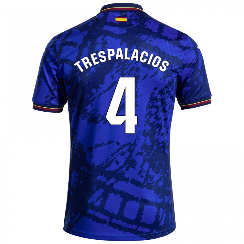 Kinder Adrián Trespalacios #4 Dunkleres Blau Heimtrikot Trikot 2024/25 T-Shirt Schweiz