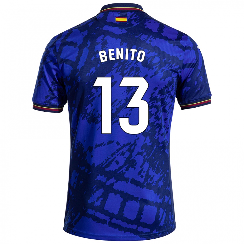 Kinder Jorge Benito #13 Dunkleres Blau Heimtrikot Trikot 2024/25 T-Shirt Schweiz