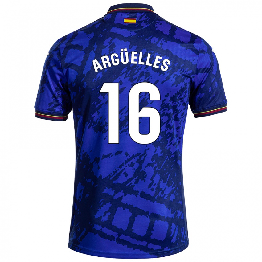 Kinder David Argüelles #16 Dunkleres Blau Heimtrikot Trikot 2024/25 T-Shirt Schweiz