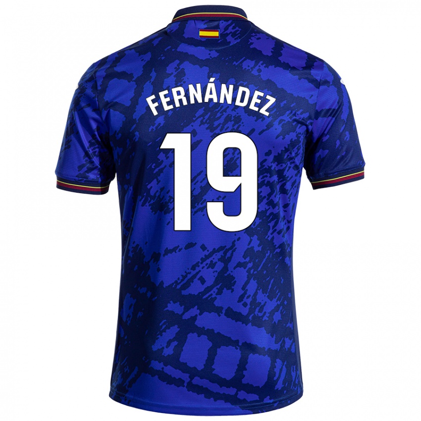 Kinder Ismael Fernández #19 Dunkleres Blau Heimtrikot Trikot 2024/25 T-Shirt Schweiz