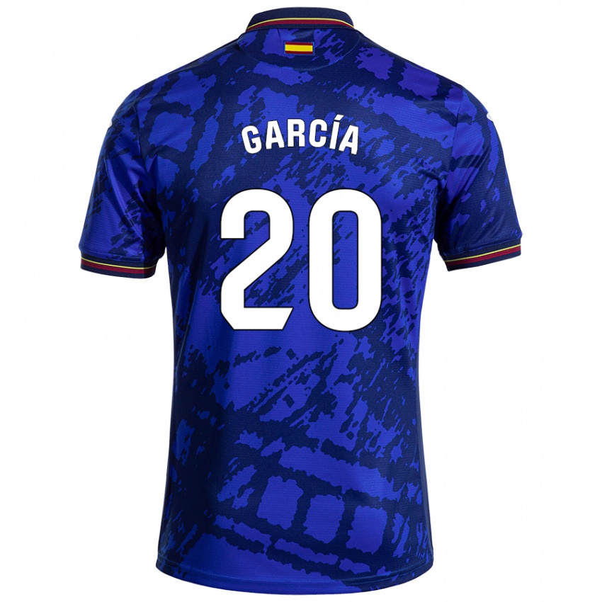 Kinder Álex García #20 Dunkleres Blau Heimtrikot Trikot 2024/25 T-Shirt Schweiz