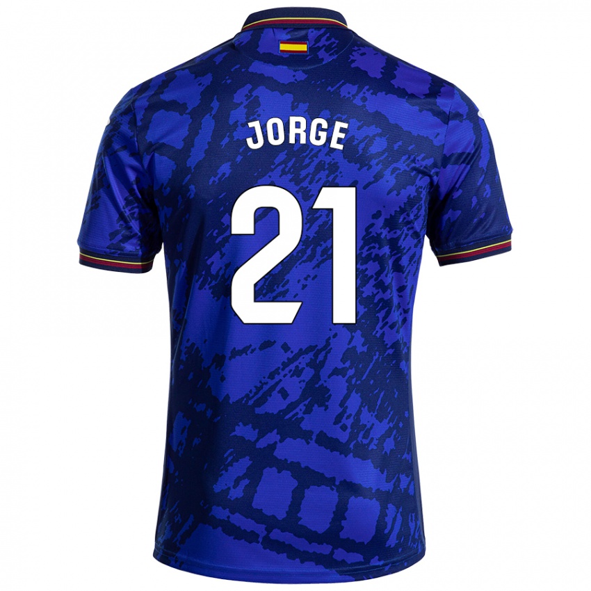 Kinder Jeremy Jorge #21 Dunkleres Blau Heimtrikot Trikot 2024/25 T-Shirt Schweiz