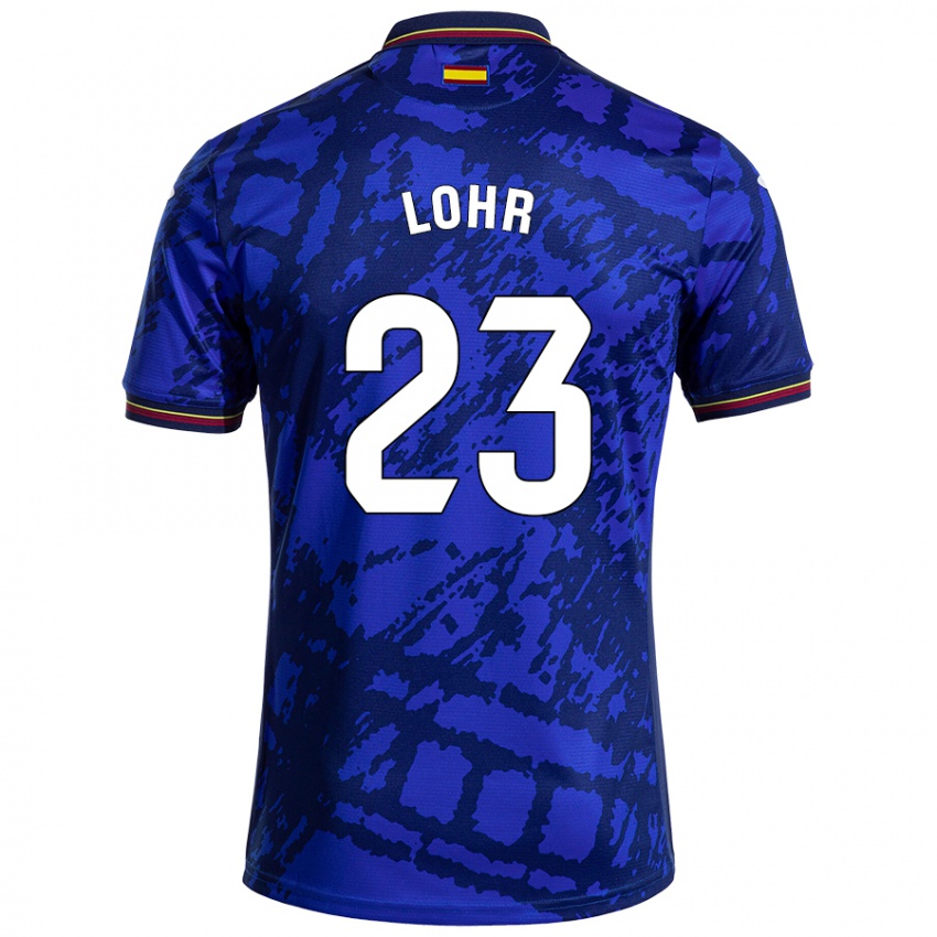 Kinder Luca Lohr #23 Dunkleres Blau Heimtrikot Trikot 2024/25 T-Shirt Schweiz