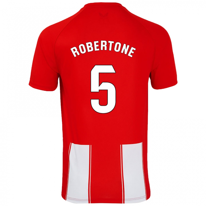 Kinder Lucas Robertone #5 Rot Weiß Heimtrikot Trikot 2024/25 T-Shirt Schweiz