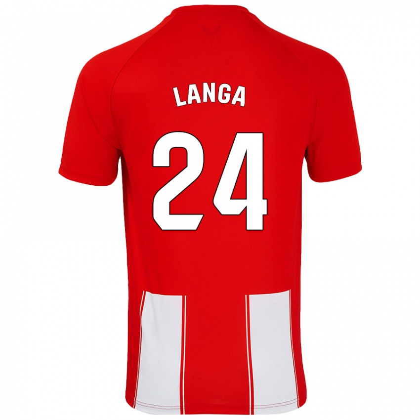 Kinder Bruno Langa #24 Rot Weiß Heimtrikot Trikot 2024/25 T-Shirt Schweiz