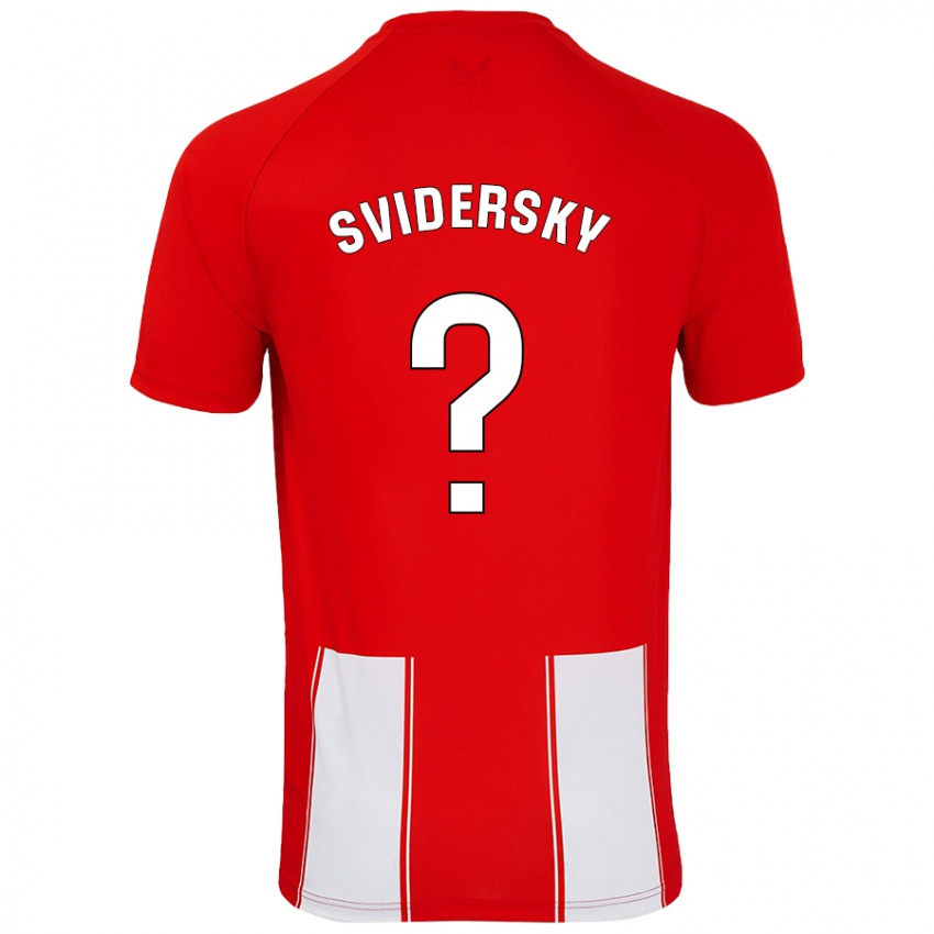 Kinder Martin Svidersky #0 Rot Weiß Heimtrikot Trikot 2024/25 T-Shirt Schweiz