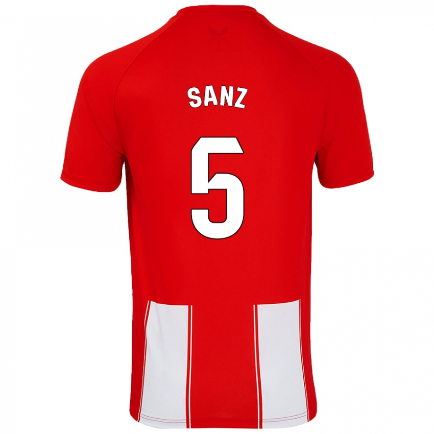 Kinder Paco Sanz #5 Rot Weiß Heimtrikot Trikot 2024/25 T-Shirt Schweiz