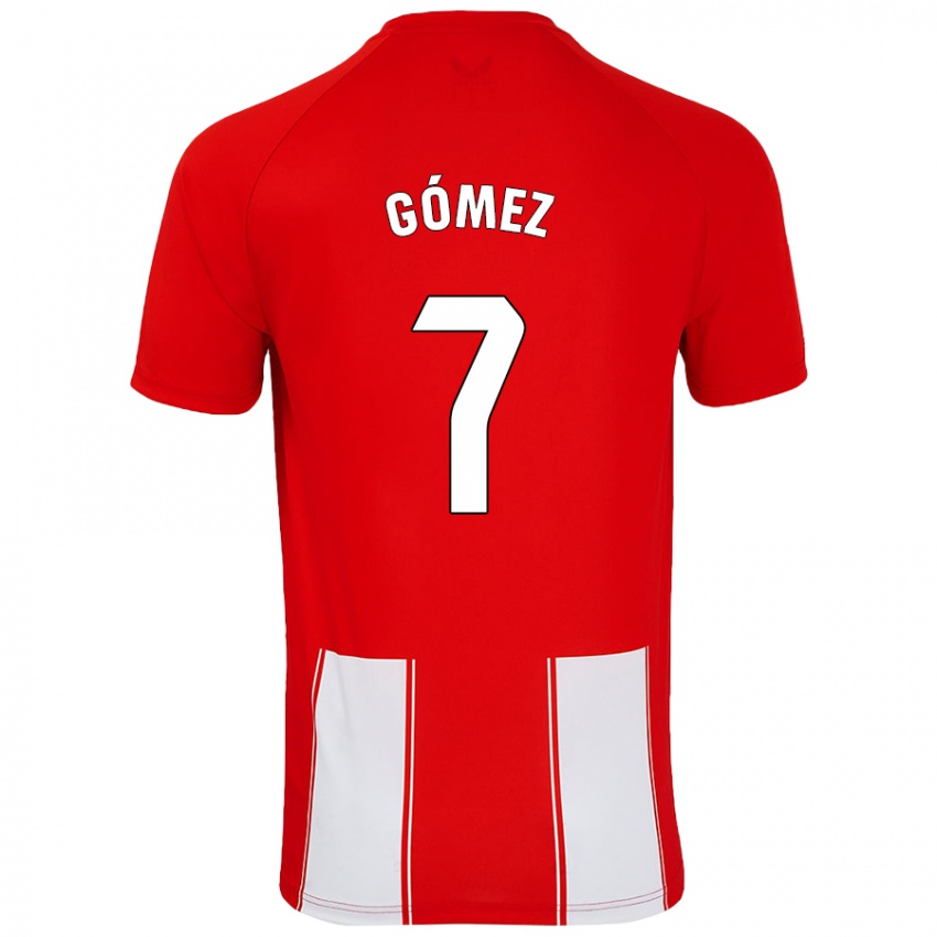 Kinder Valen Gómez #7 Rot Weiß Heimtrikot Trikot 2024/25 T-Shirt Schweiz