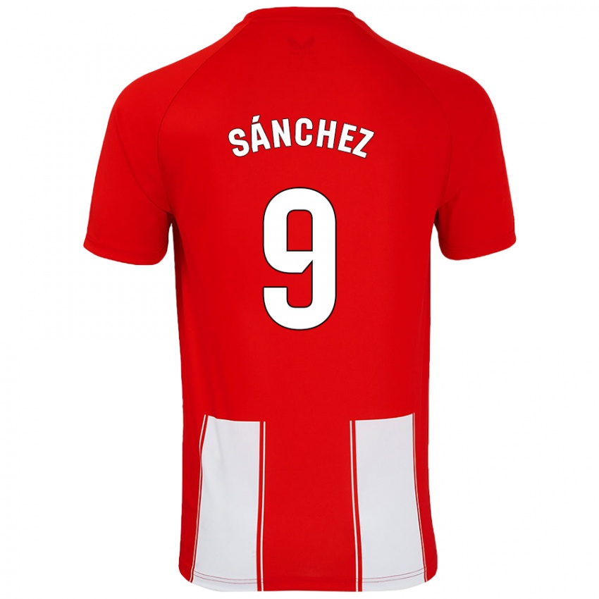 Kinder Loren Sánchez #9 Rot Weiß Heimtrikot Trikot 2024/25 T-Shirt Schweiz