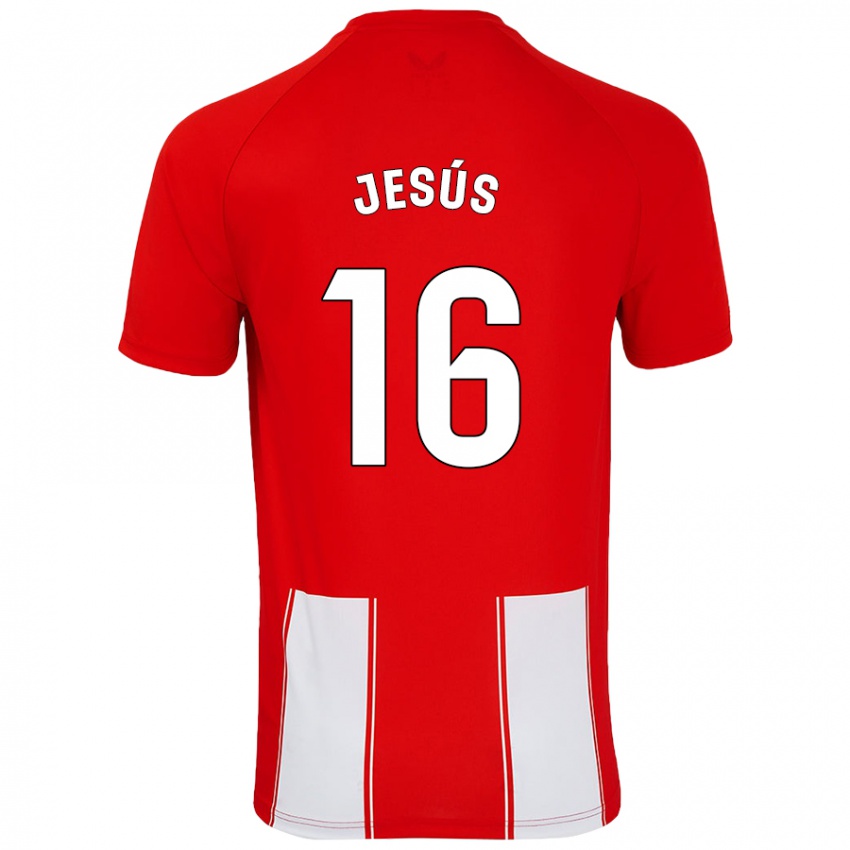 Kinder Antonio Jesús #16 Rot Weiß Heimtrikot Trikot 2024/25 T-Shirt Schweiz