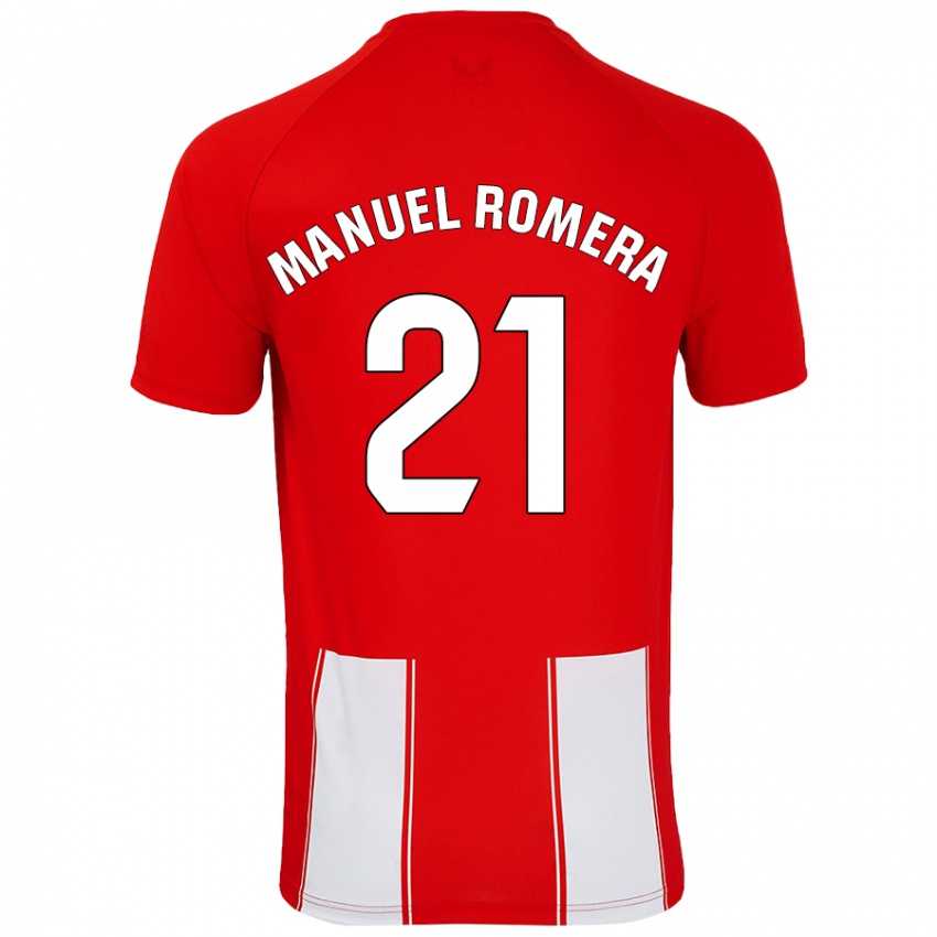 Kinder José Manuel Romera #21 Rot Weiß Heimtrikot Trikot 2024/25 T-Shirt Schweiz