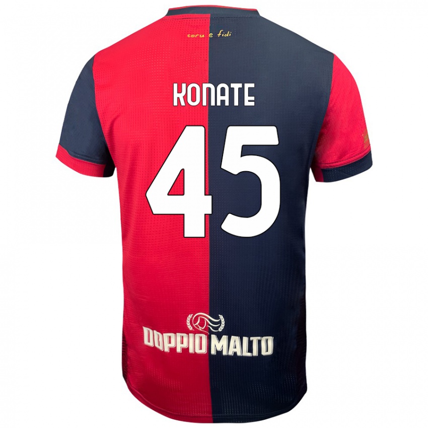 Enfant Maillot Ismael Konate #45 Rouge Bleu Foncé Tenues Domicile 2024/25 T-Shirt Suisse