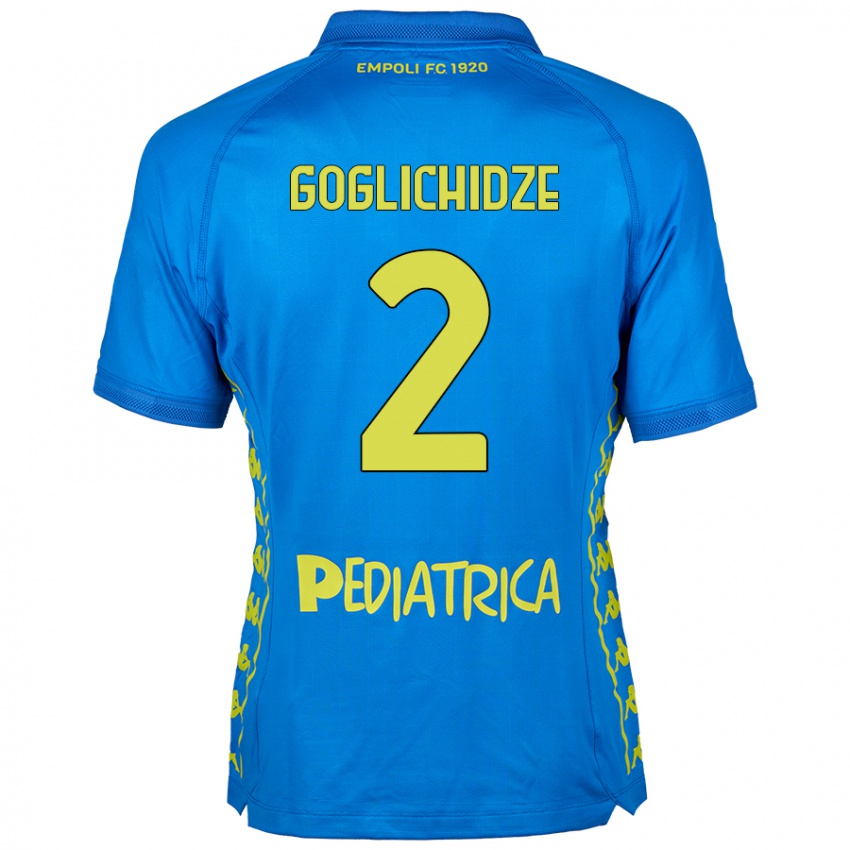 Kinder Saba Goglichidze #2 Blau Heimtrikot Trikot 2024/25 T-Shirt Schweiz