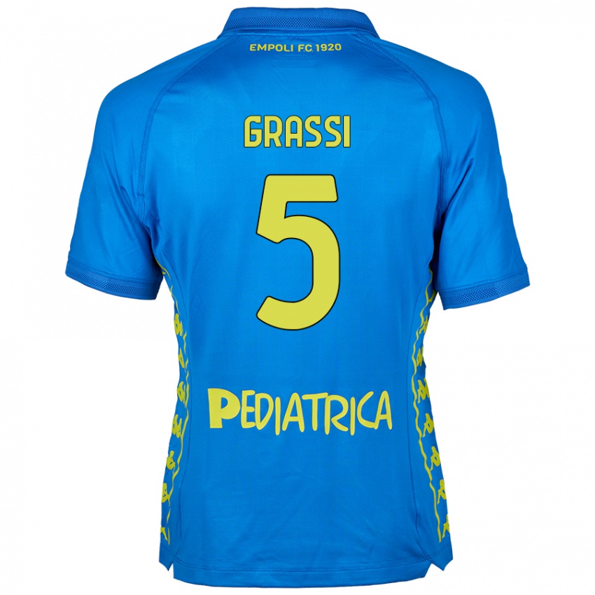 Kinder Alberto Grassi #5 Blau Heimtrikot Trikot 2024/25 T-Shirt Schweiz