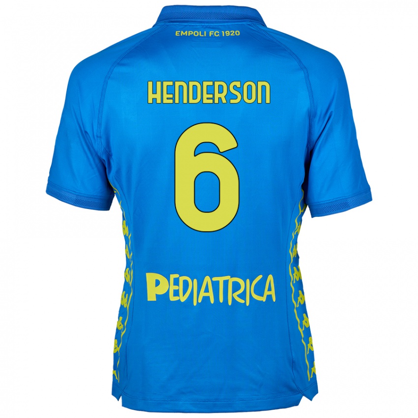 Kinder Liam Henderson #6 Blau Heimtrikot Trikot 2024/25 T-Shirt Schweiz