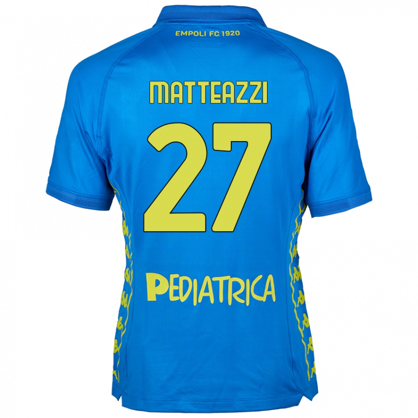 Kinder Ernesto Matteazzi #27 Blau Heimtrikot Trikot 2024/25 T-Shirt Schweiz