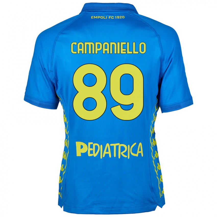 Kinder Thomas Campaniello #89 Blau Heimtrikot Trikot 2024/25 T-Shirt Schweiz