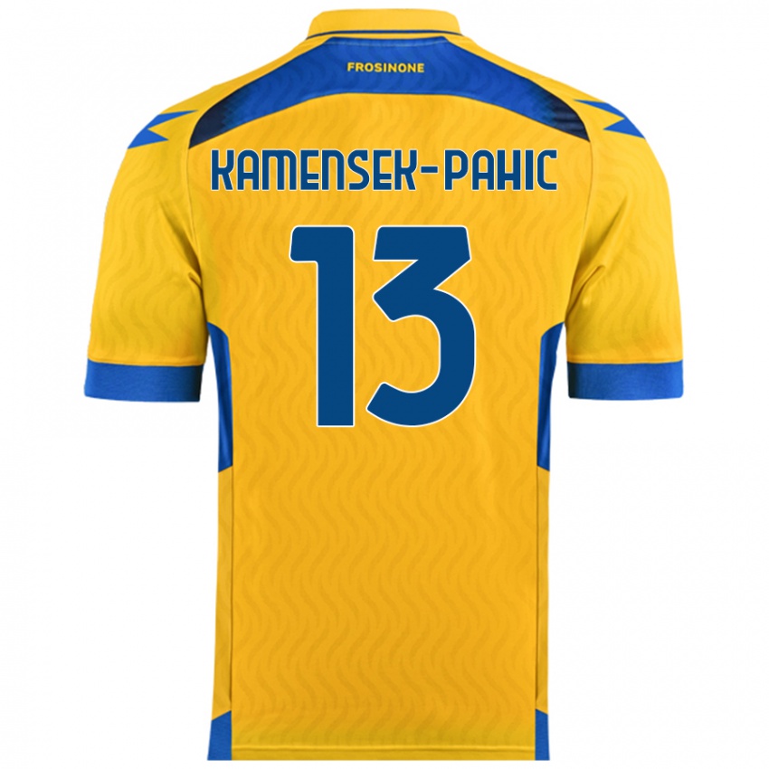 Enfant Maillot Matjaz Kamensek-Pahic #13 Jaune Tenues Domicile 2024/25 T-Shirt Suisse