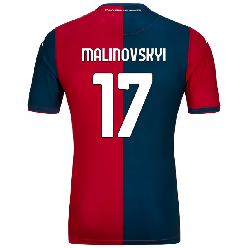 Kinder Ruslan Malinovskyi #17 Rot Dunkelblau Heimtrikot Trikot 2024/25 T-Shirt Schweiz