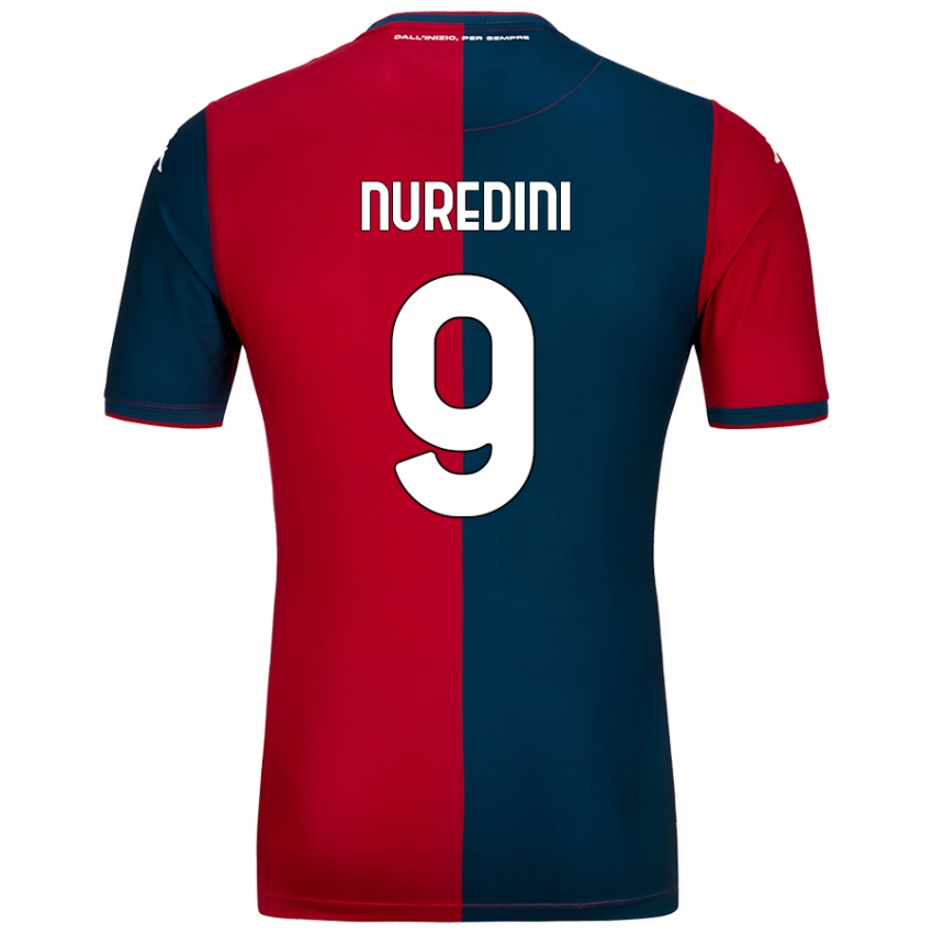 Enfant Maillot Joi Nuredini #9 Rouge Bleu Foncé Tenues Domicile 2024/25 T-Shirt Suisse