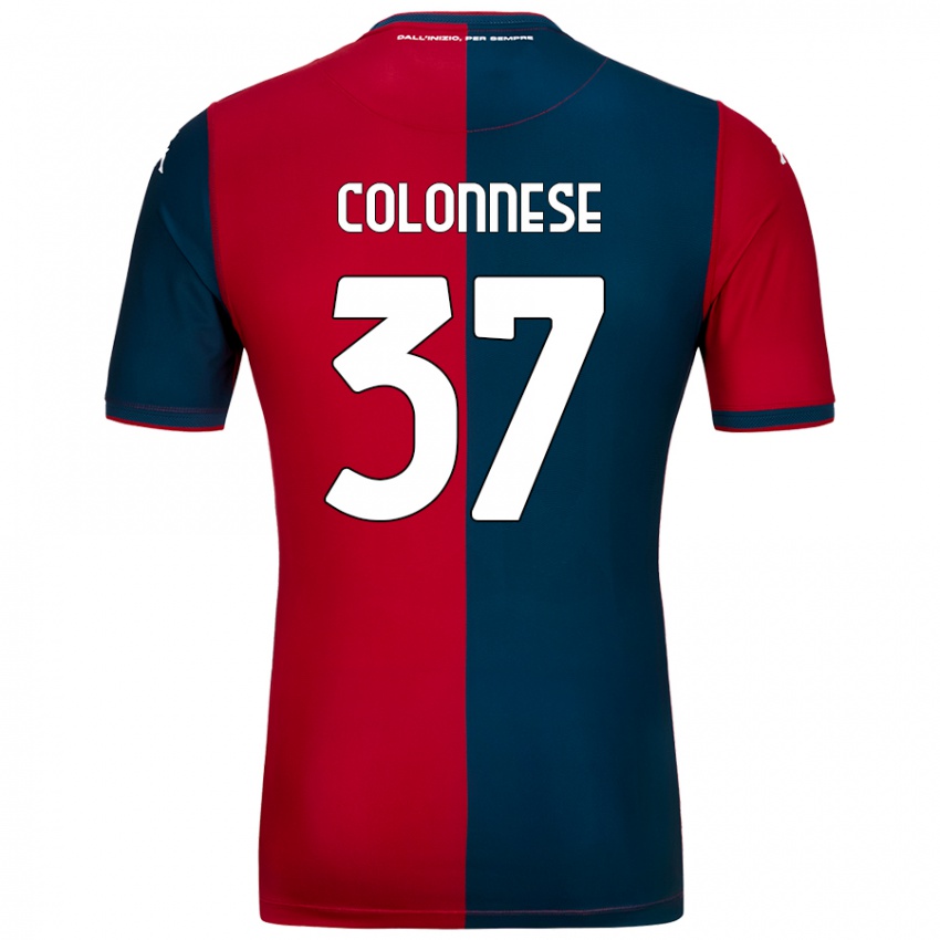 Kinder Lorenzo Colonnese #37 Rot Dunkelblau Heimtrikot Trikot 2024/25 T-Shirt Schweiz