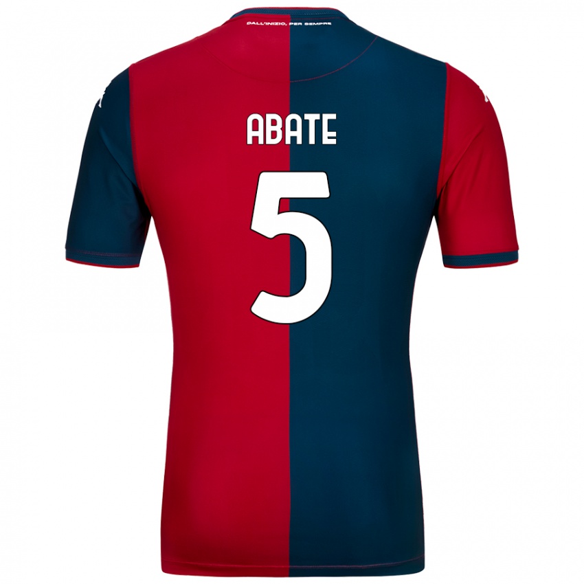 Enfant Maillot Giada Abate #5 Rouge Bleu Foncé Tenues Domicile 2024/25 T-Shirt Suisse