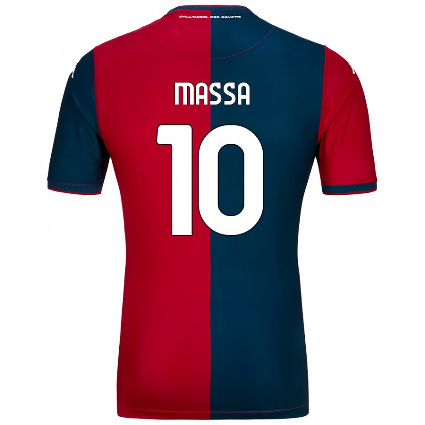 Enfant Maillot Alessandra Massa #10 Rouge Bleu Foncé Tenues Domicile 2024/25 T-Shirt Suisse