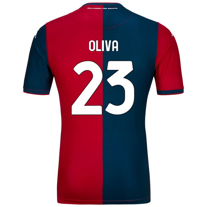 Kinder Eleonora Oliva #23 Rot Dunkelblau Heimtrikot Trikot 2024/25 T-Shirt Schweiz