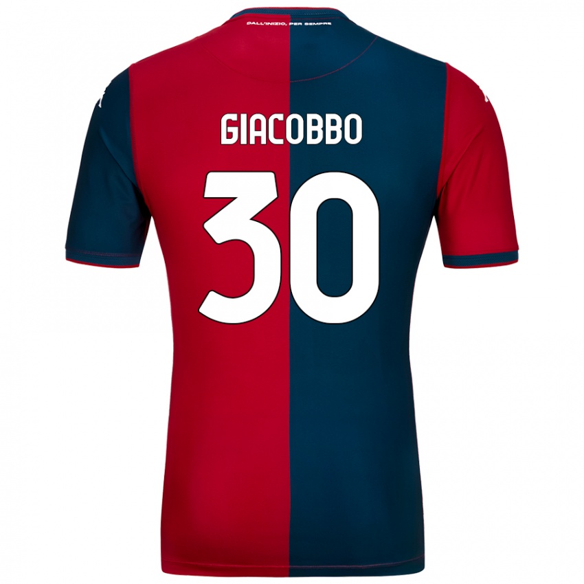 Enfant Maillot Giulia Giacobbo #30 Rouge Bleu Foncé Tenues Domicile 2024/25 T-Shirt Suisse