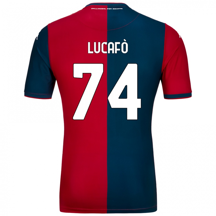 Kinder Sara Lucafò #74 Rot Dunkelblau Heimtrikot Trikot 2024/25 T-Shirt Schweiz