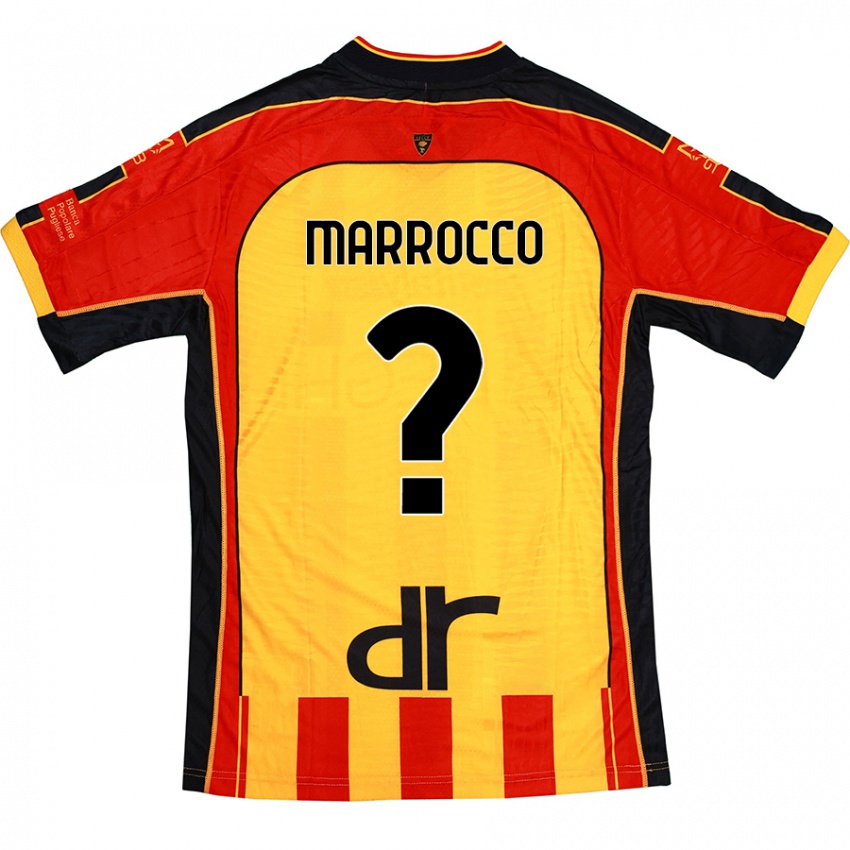 Enfant Maillot Iacopo Marrocco #0 Jaune Rouge Tenues Domicile 2024/25 T-Shirt Suisse