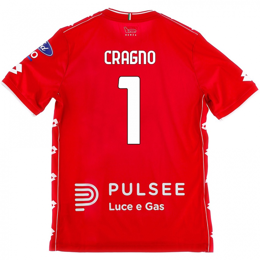 Enfant Maillot Alessio Cragno #1 Rouge Blanc Tenues Domicile 2024/25 T-Shirt Suisse