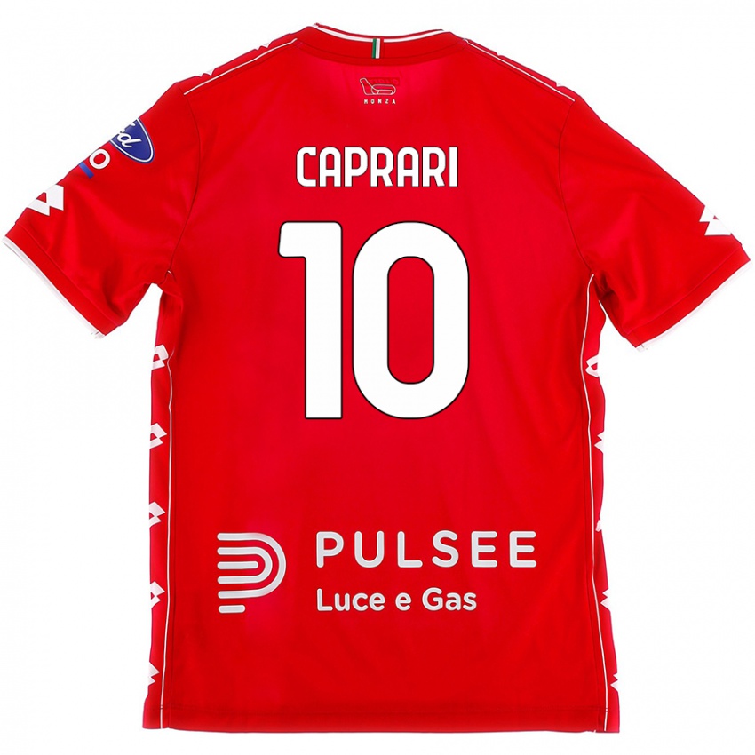 Enfant Maillot Gianluca Caprari #10 Rouge Blanc Tenues Domicile 2024/25 T-Shirt Suisse