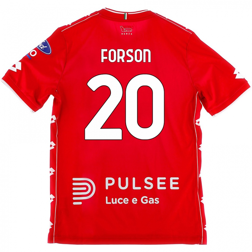 Enfant Maillot Omari Forson #20 Rouge Blanc Tenues Domicile 2024/25 T-Shirt Suisse