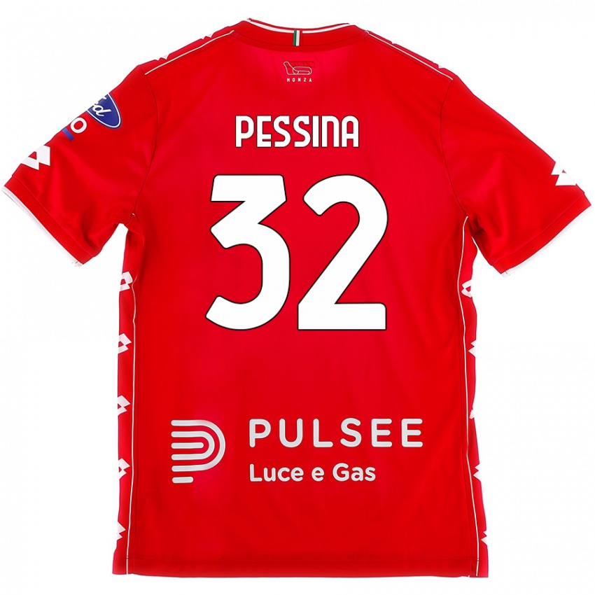 Kinder Matteo Pessina #32 Rot Weiß Heimtrikot Trikot 2024/25 T-Shirt Schweiz