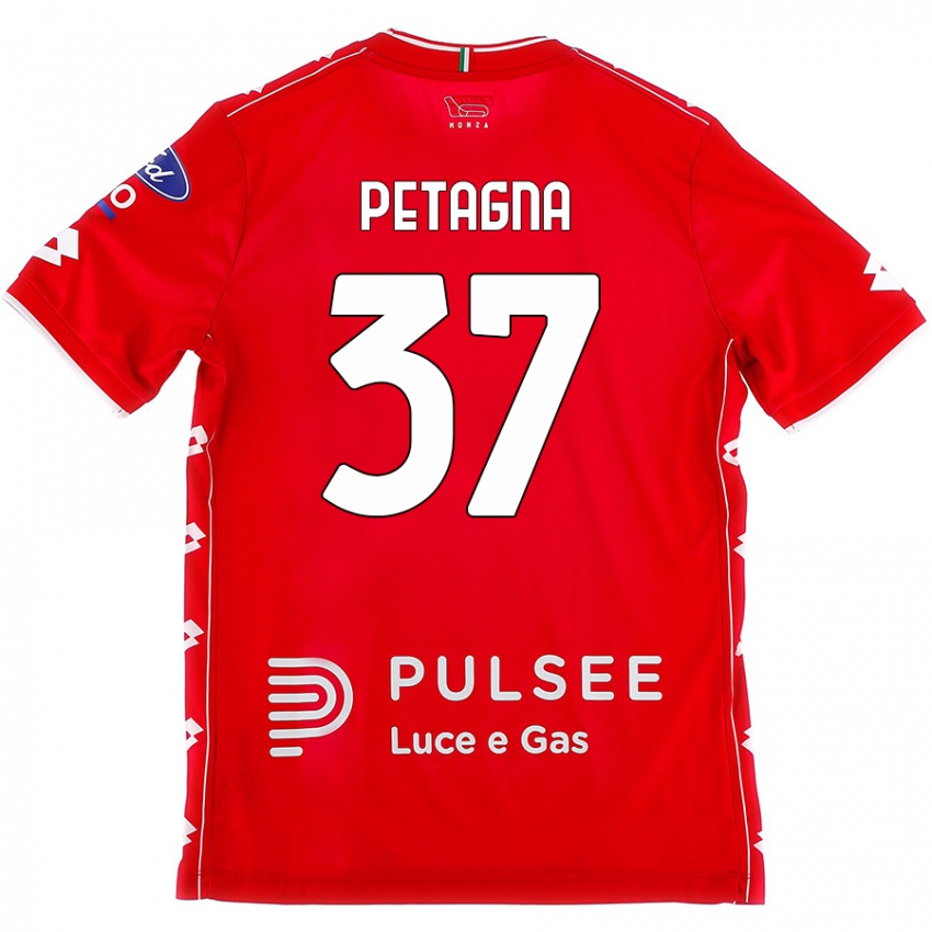 Enfant Maillot Andrea Petagna #37 Rouge Blanc Tenues Domicile 2024/25 T-Shirt Suisse