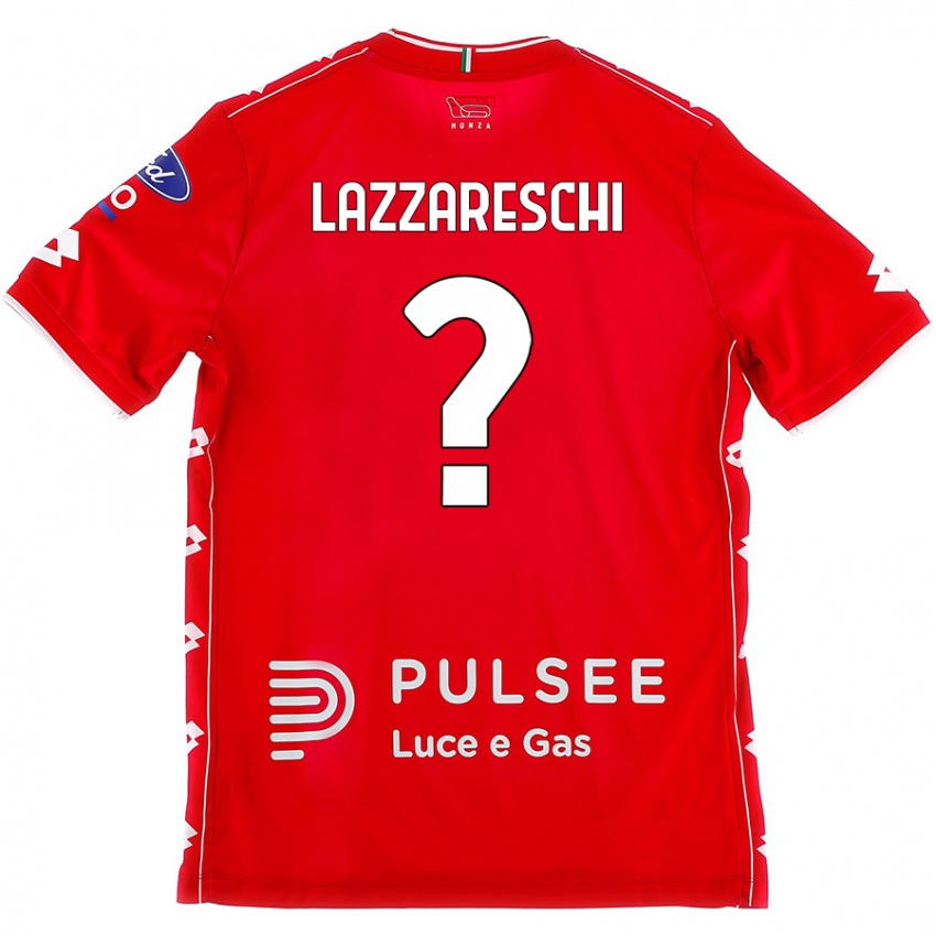 Enfant Maillot Andrea Lazzareschi #0 Rouge Blanc Tenues Domicile 2024/25 T-Shirt Suisse